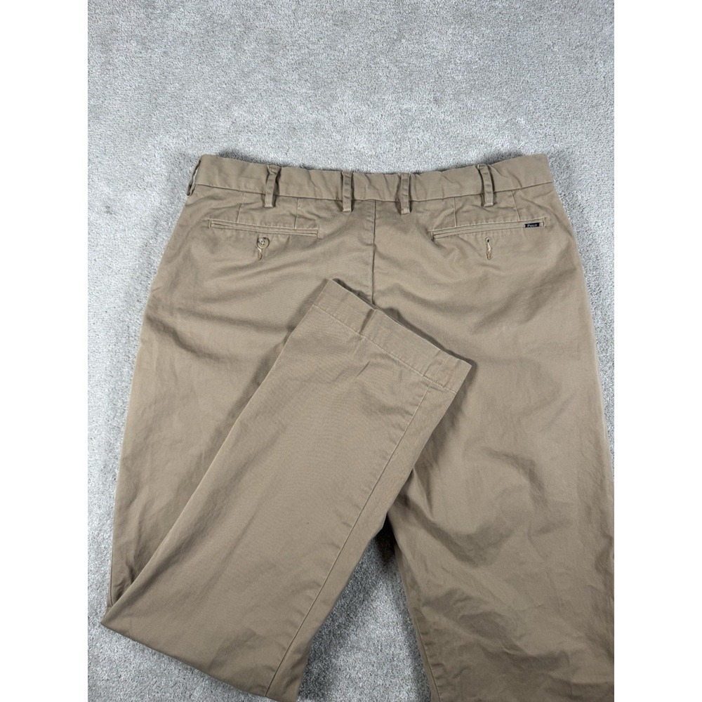 Men's Polo Ralph Lauren Khaki Chino Pants Size‎ 36/34 Stretch Classic fit Preppy